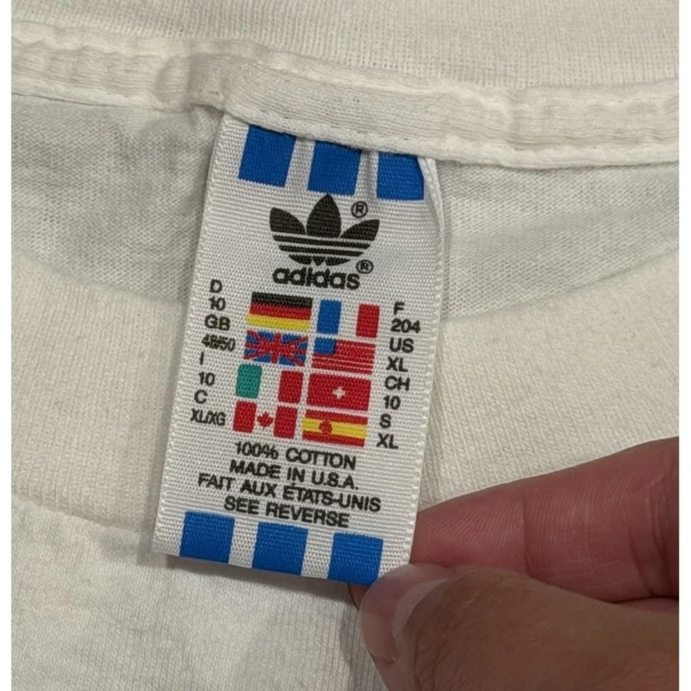 VTG 90s Adidas The Lipton International Tennis Championship Graphic Tee White XL